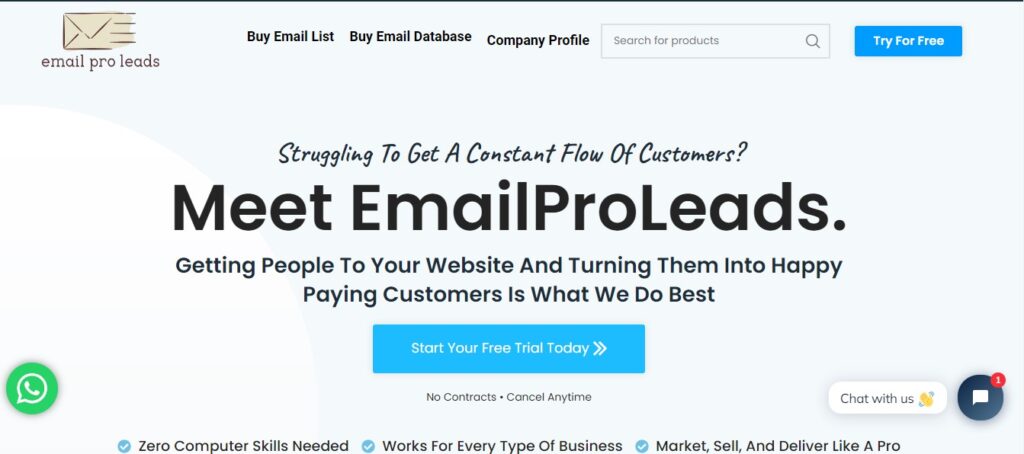 EmailProLeads - Home Page