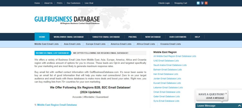 Guldbusinessdatabase - Home Page